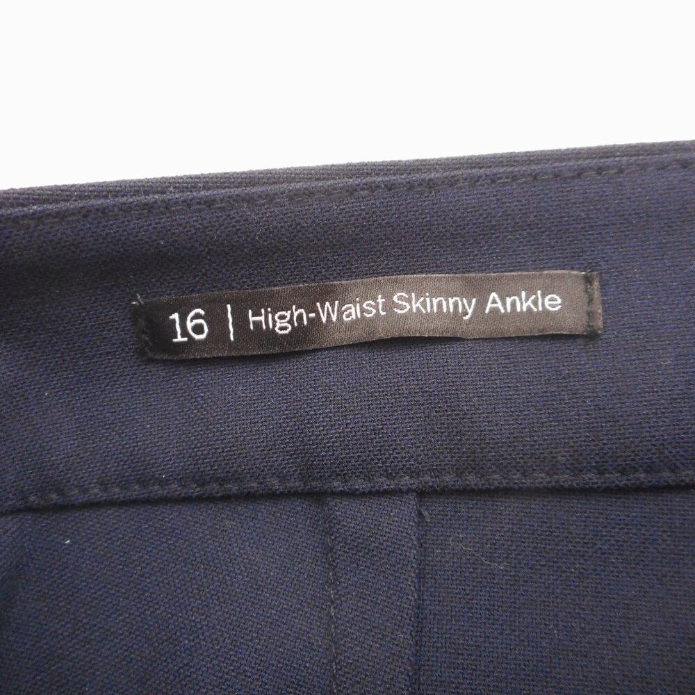 NWT Talbots Women's Size 16 High Waist Skinny Ankle Pants Navy Blue Career - Picture 7 of 10